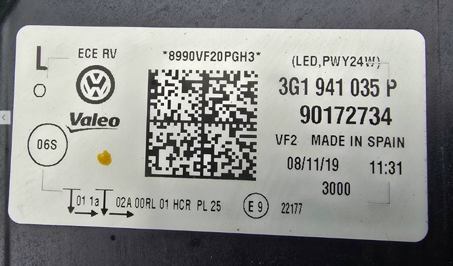 Koplamp Volkswagen PASSAT B8 FACELIFT 3G1 FULL LED HEADLAMP Volkswagen