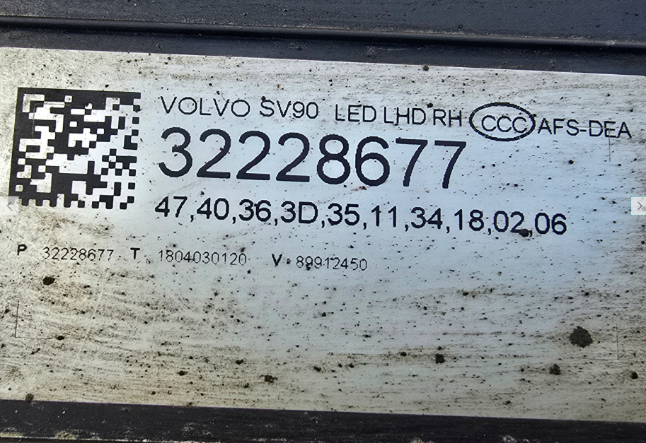Koplamp VOLVO S90 V90 FULL LED HEADLAMP 32228677