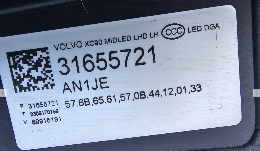 Koplamp VOLVO XC90 2 II FULL LED HEADLAMP 31655721