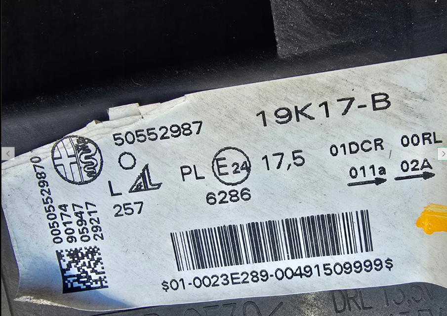 Koplamp ALFA ROMEO STELVIO BI-XENON TURNING FRONT LAMP KIT