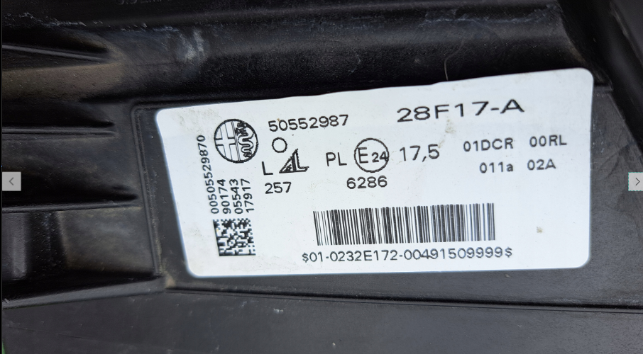 Koplamp ALFA ROMEO STELVIO BI-XENON TURNING FRONT LAMP KIT