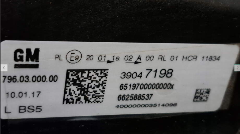 Koplamp OPEL ASTRA 5 VK FRONT LAMP LENS