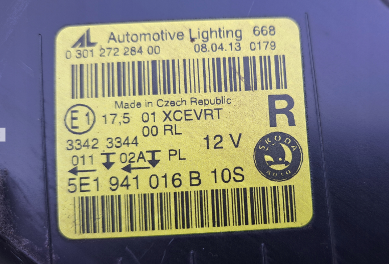 Koplamp SKODA OCTAVIA 3 III 5E1 BI-XENON TURNING FRONT LAMP