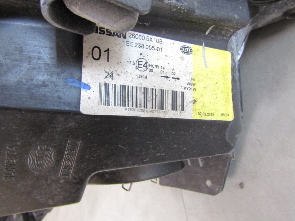 KOPLAMP NISSAN NAVARA 3 III D40 FACELIFT STANDARD 10- LH 260605X10B A941/D82