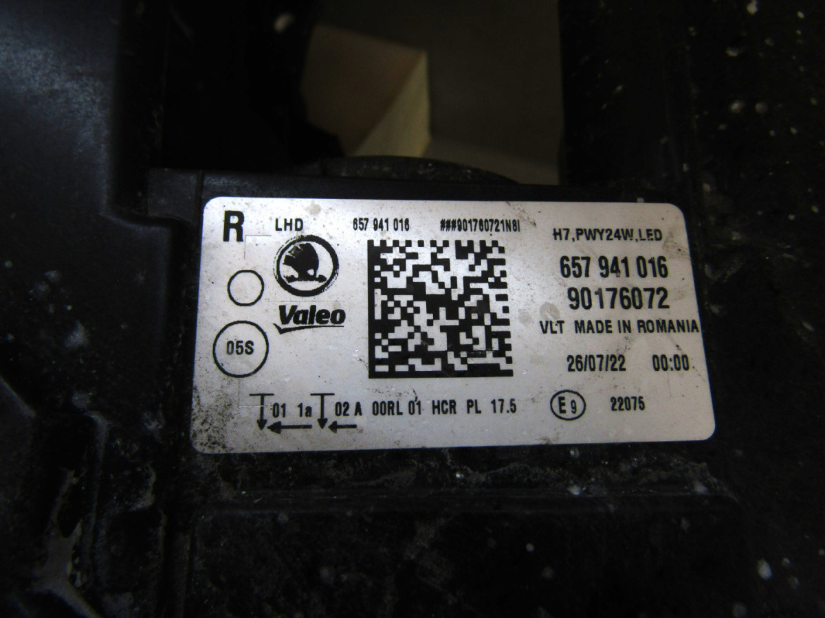 Koplamp SKODA SCALA LED 19-23 RH 657941016 A559/D94