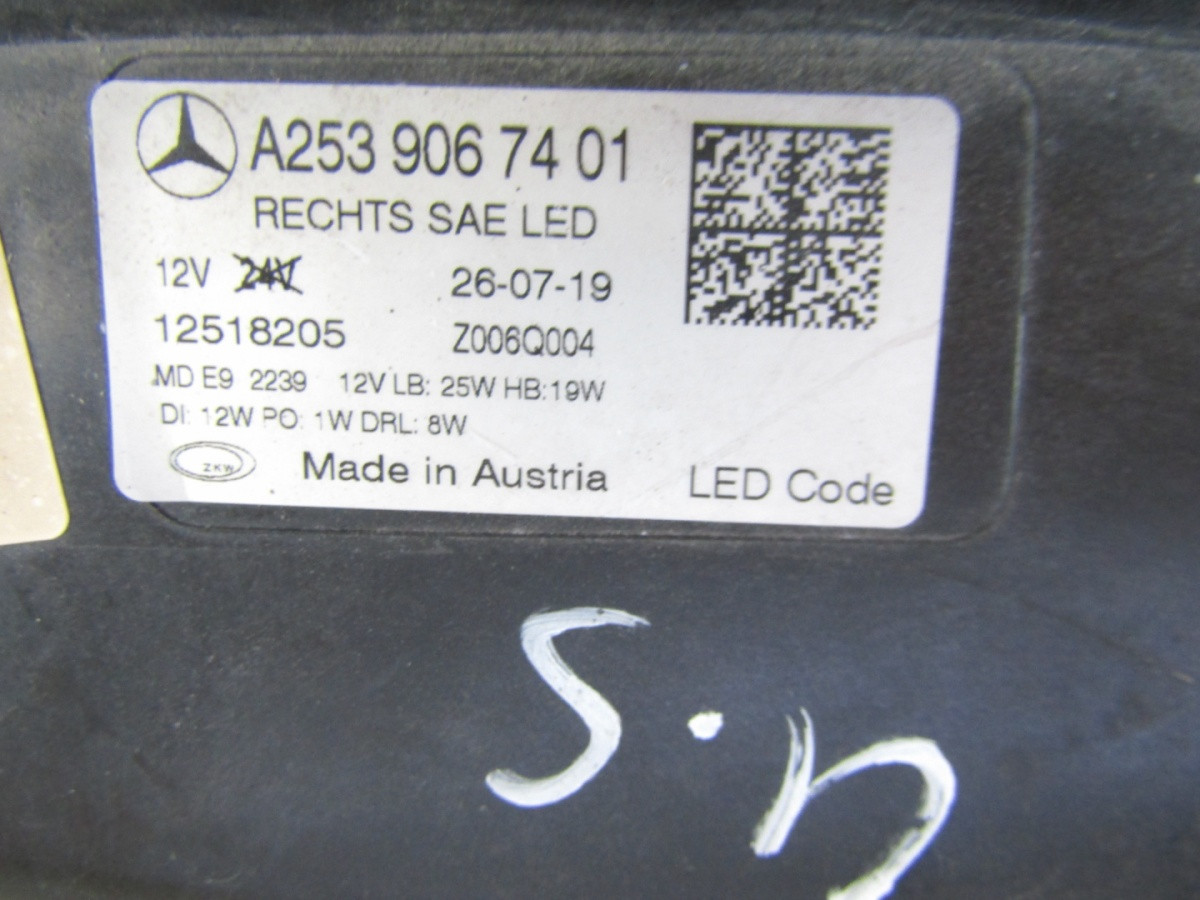 KOPLAMP MERCEDES GLC W253 FACELIFT PERFORMANCE A2539067401 USA 20- RH A955/5K/15B