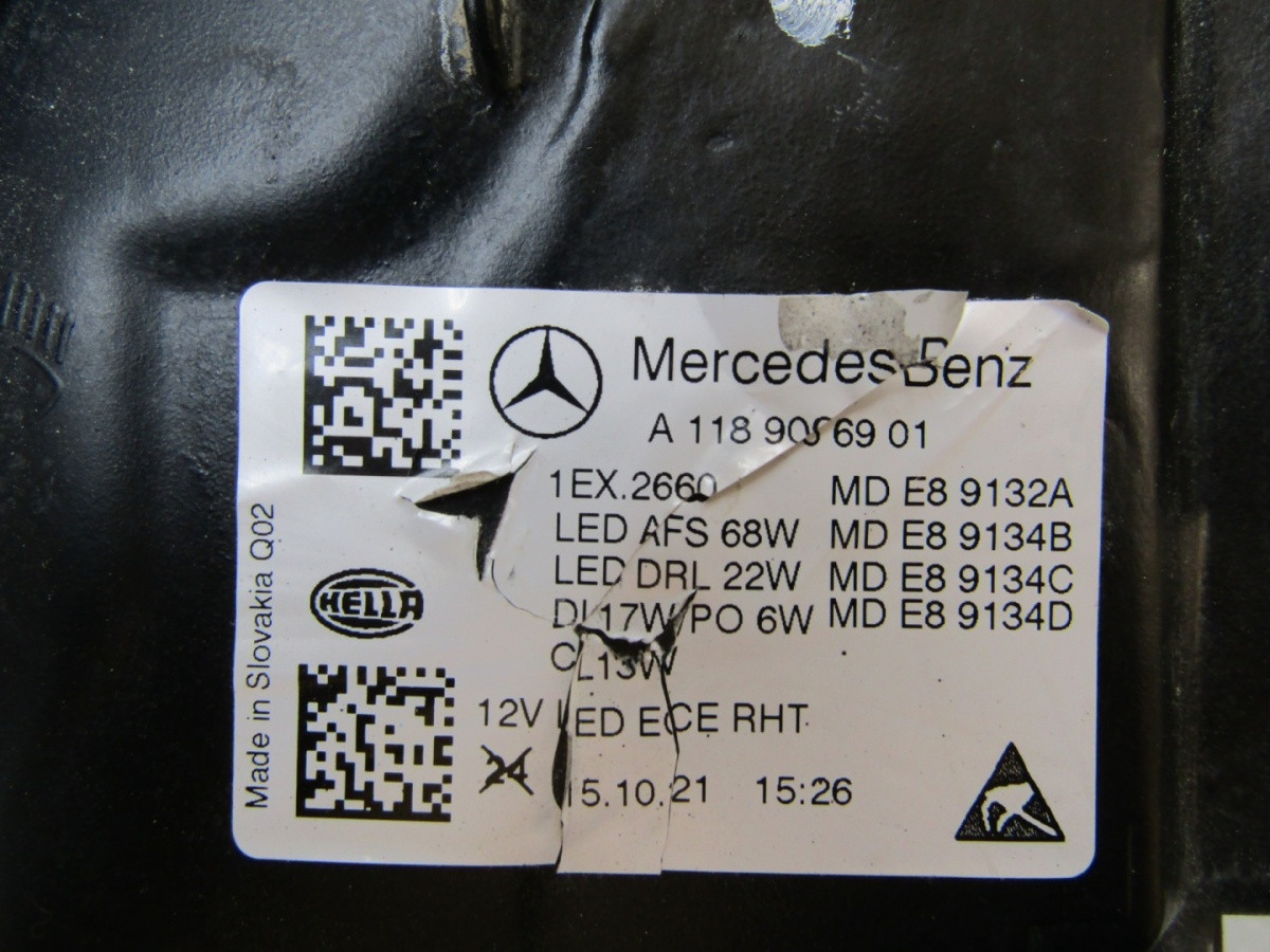 KOPLAMP Mercedes CLA W118 Multibeam Full LED 19-23 LH A1189066901 S828/A13