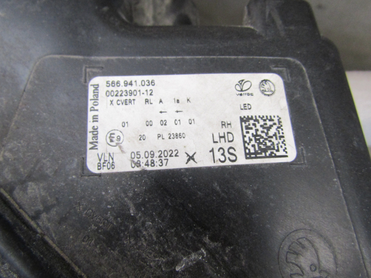KOPLAMP SKODA KODIAQ I FACELIFT FULL LED 21- RH 566941036 A628/OBOK