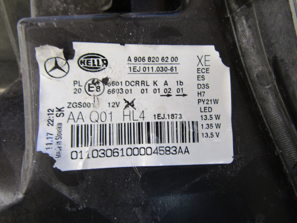 KOPLAMP MERCEDES SPRINTER 2 II W906 FACELIFT XENON COMPLEET 13-18 LH A9068206200 S278/