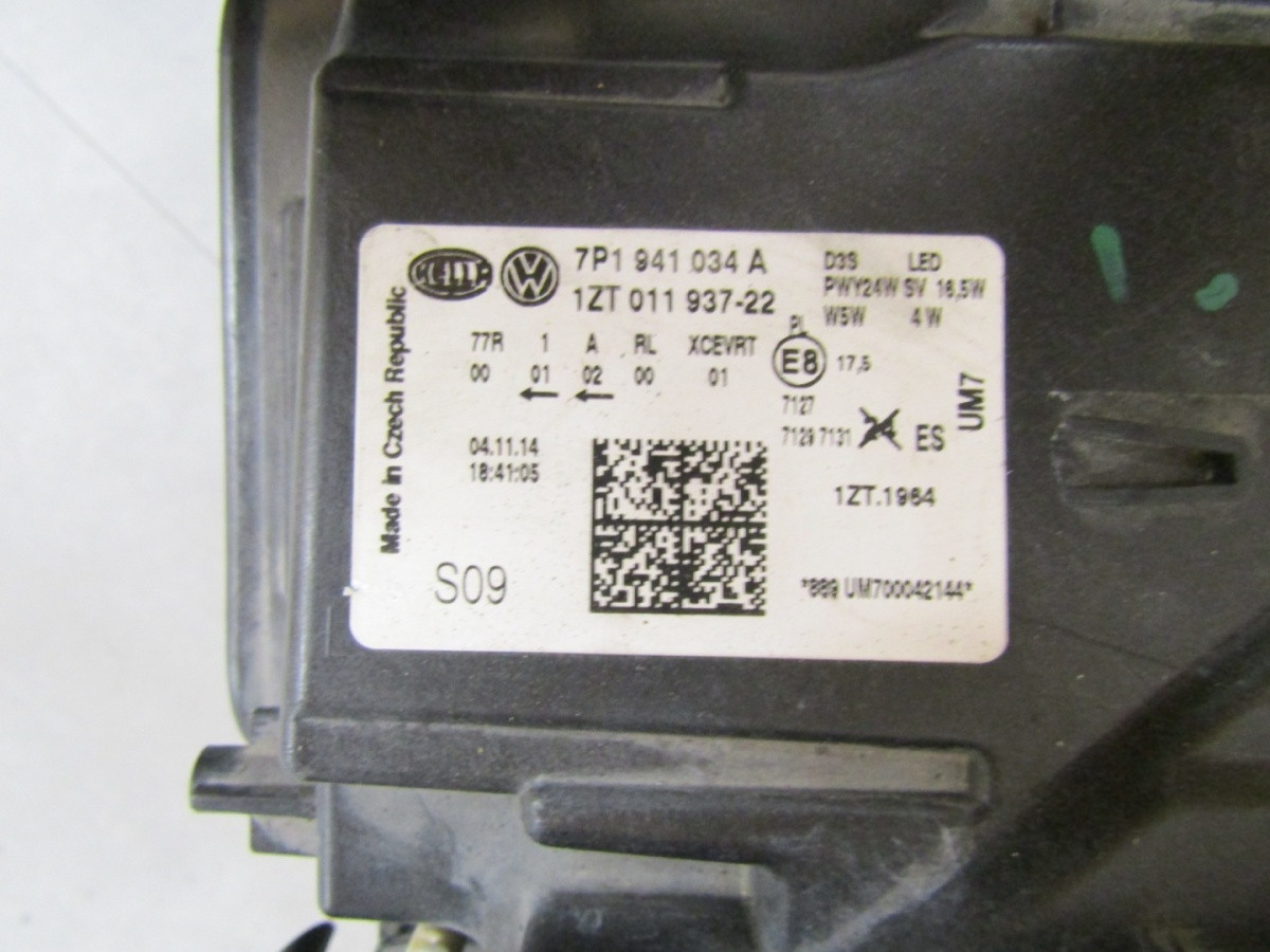 KOPLAMP VOLKSWAGEN TOUAREG II 2 FACELIFT XENON DRAAI 14-18 RH RECHTS 7P1941034A S1843//F40