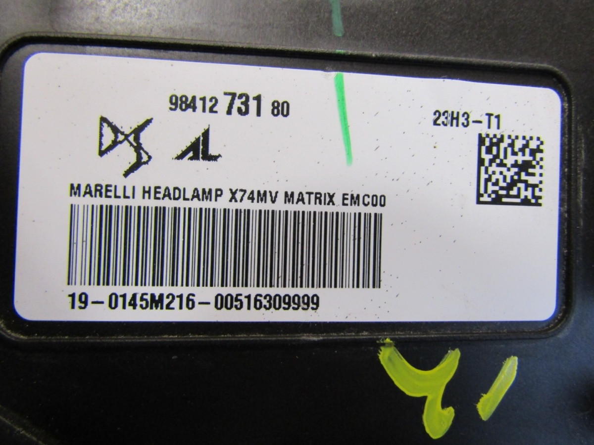 KOPLAMP CITROEN DS7 full led FACELIFT LH LINKS 21- 9841273180 Z193/K4/17F