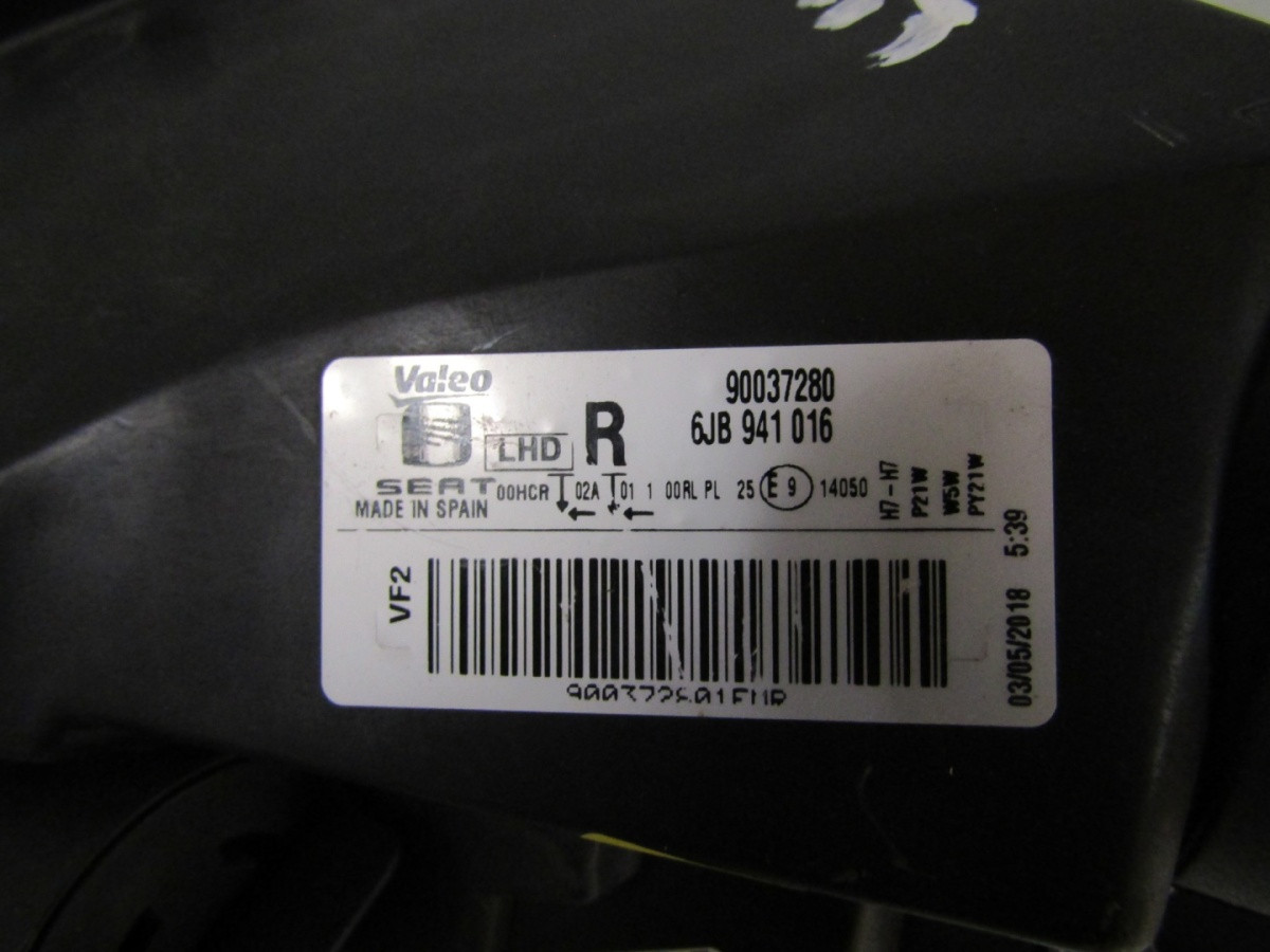 KOPLAMP STOEL TOLEDO 4 IV STANDAARD 12-15 RH 6JB941016 A445/C142