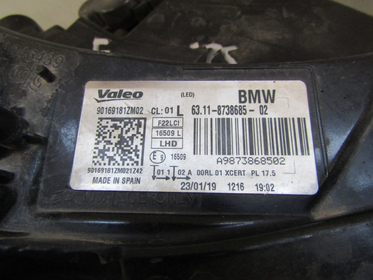 KOPLAMP BMW 2 F22 F23 FACELIFT LCI FULL LED ADAPTIEF 17-21 RH 8738685 Q1629/K3 14G