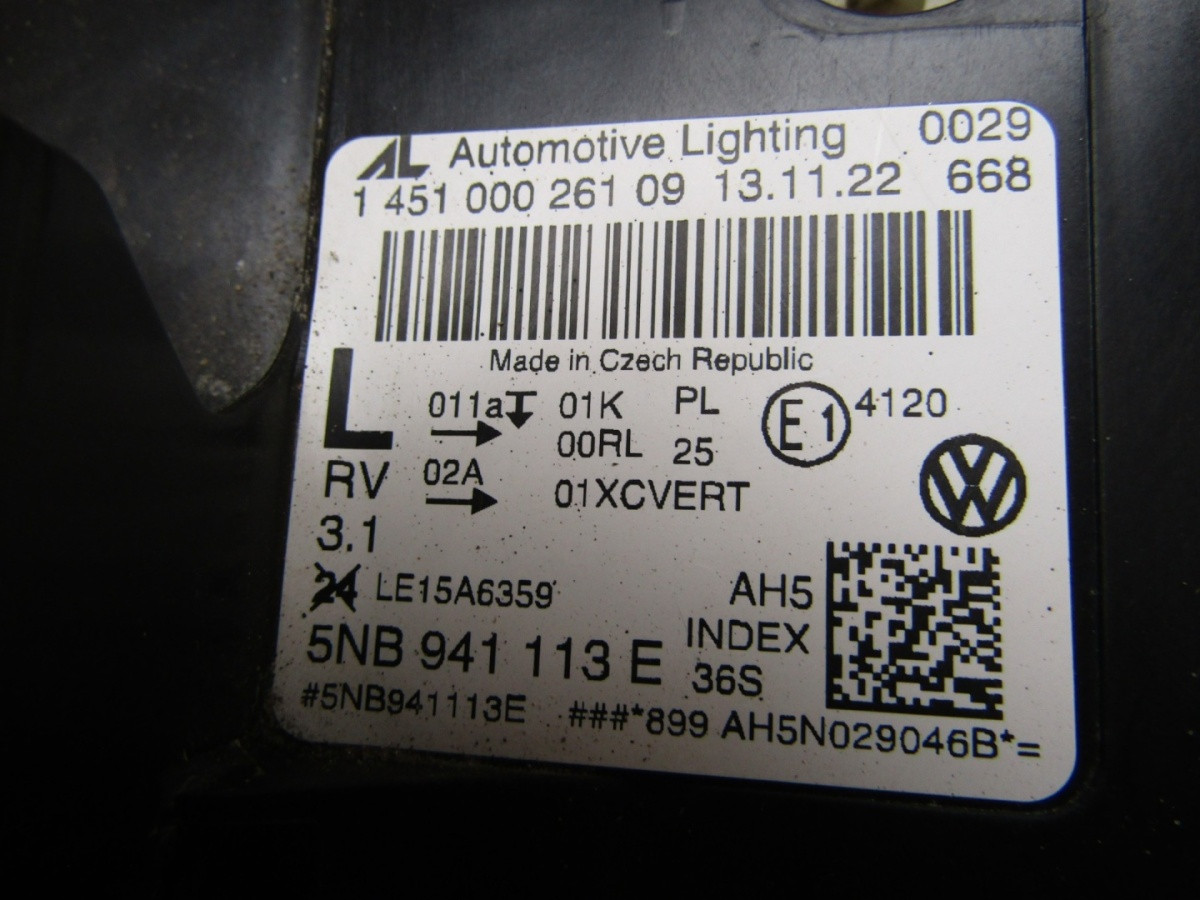 KOPLAMP VOLKSWAGEN TIGUAN II VOLLEDIGE LED LH LINKS 5NB941113E Z163/K3/4A