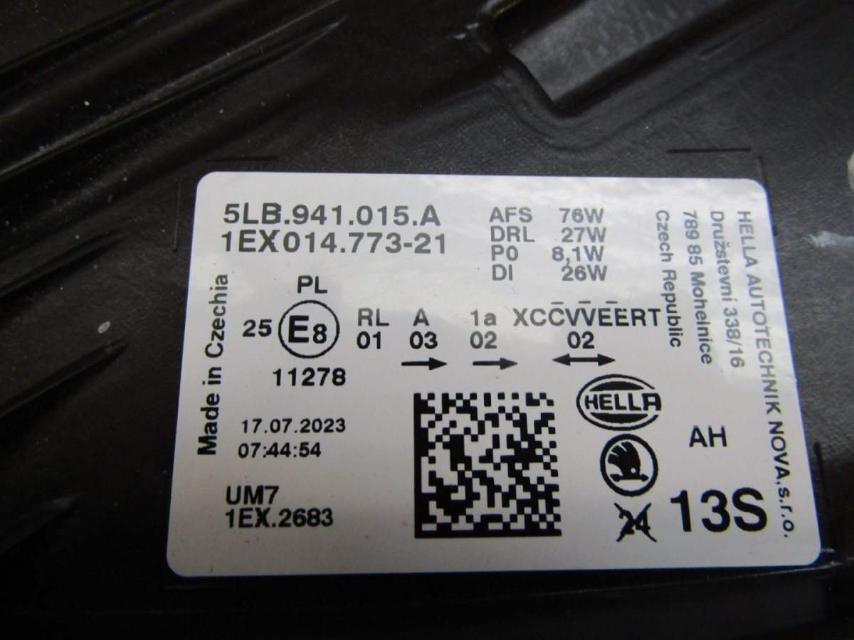 Koplamp Skoda Enyaq FULL LED LH Links 20- 5LB941015A Q1595/K4 5F