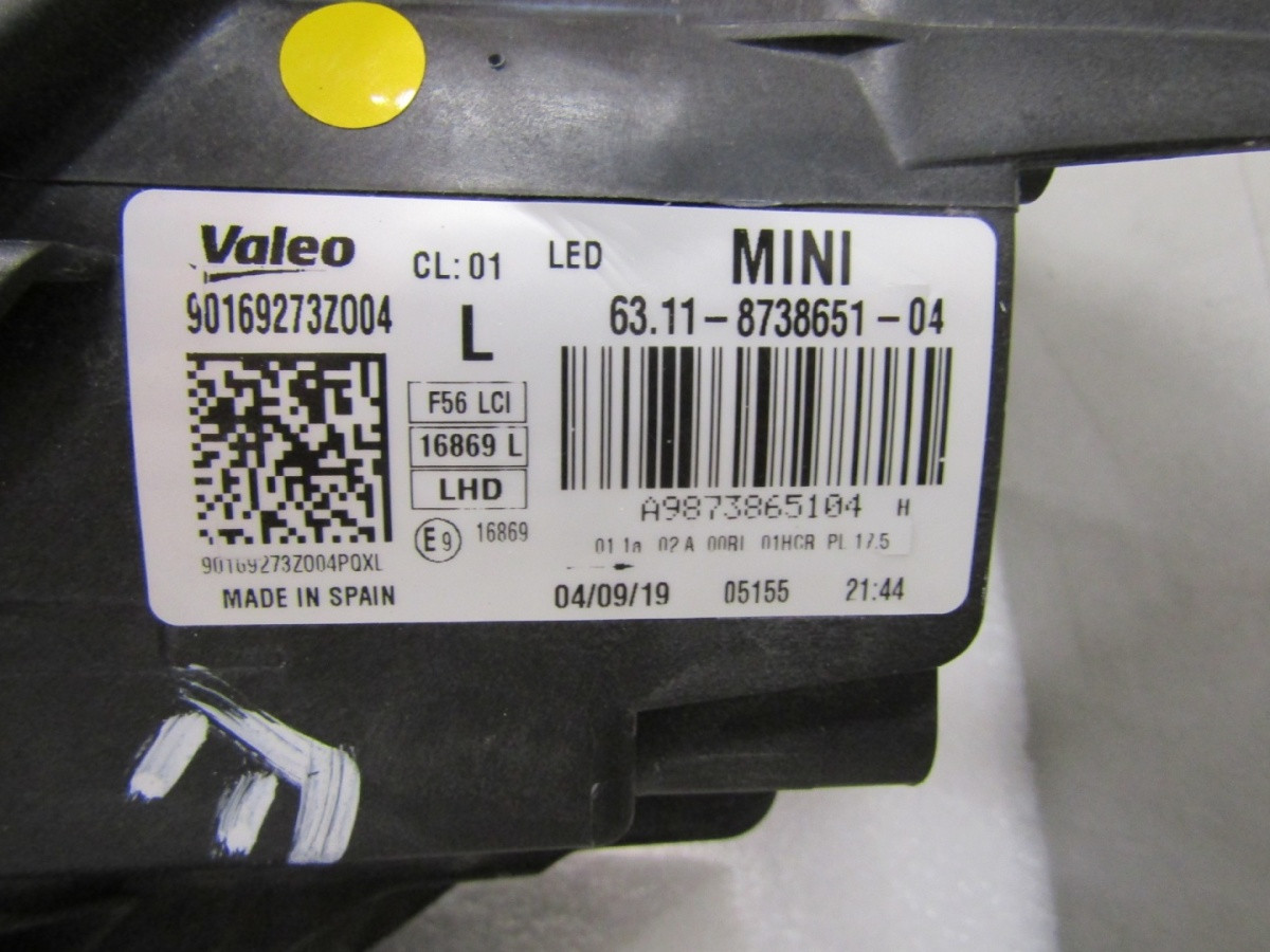 Koplamp Mini Cooper F55 F56 F57 Facelift FULL LED 21- LH Links 8738651 Q1574/K4 3G