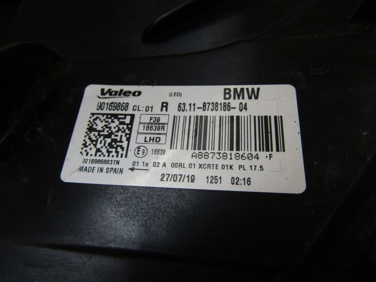 KOPLAMP BMW X2 F39 FULL LED-17-23 RH 6311 8738186 Q779/