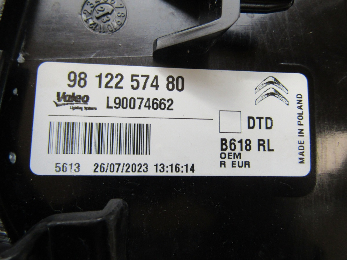 Achterlicht Citroen C3 III STANDARD + LED 16- RH 9812257480 Q775/F59