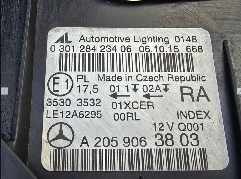 Koplamp MERCEDES C-KLASSE W205 FULL LED HEADLAMP A2059063803