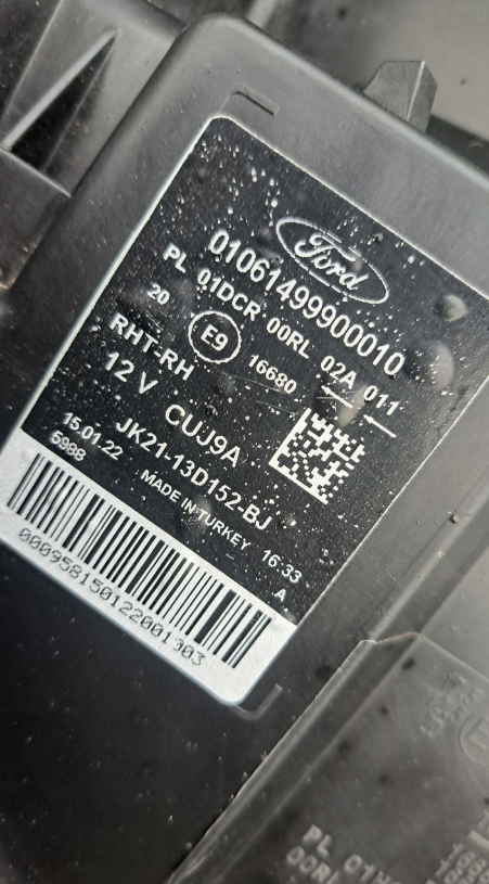 Koplamp FORD TRANSIT CUSTOM FACELIFT BI-XENON FRONT LAMP SET