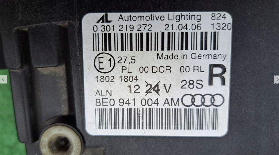 Koplamp AUDI A4 B7 8E0 BI-XENON HEADLAMP 8E0941004AM