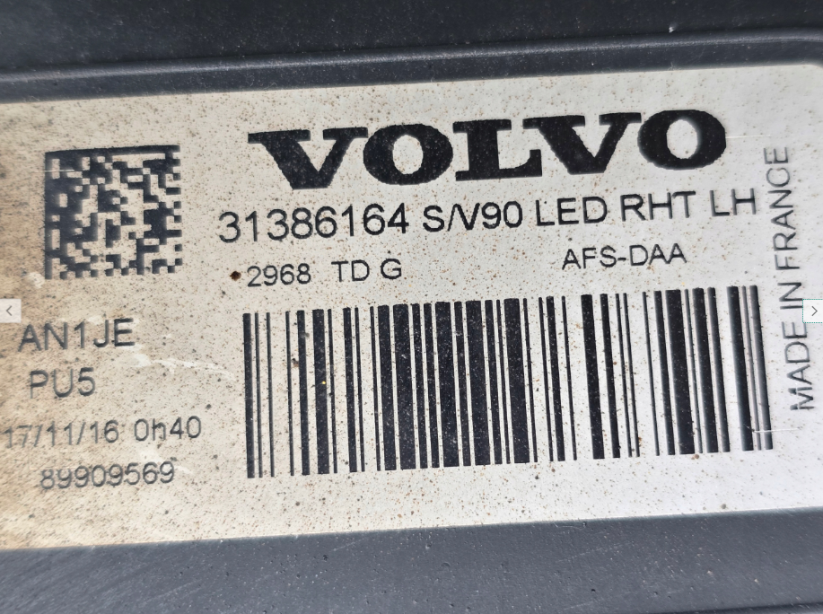 Koplamp VOLVO S90 V90 FULL LED HEADLAMP