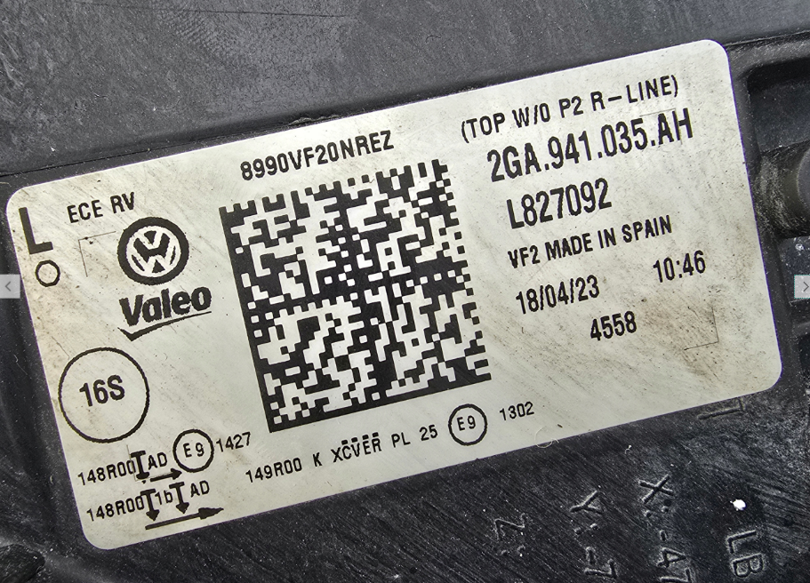 Koplamp Volkswagen T-ROC FACELIFT 2GA FULL LED HEADLAMP 2GA.941.035.AH