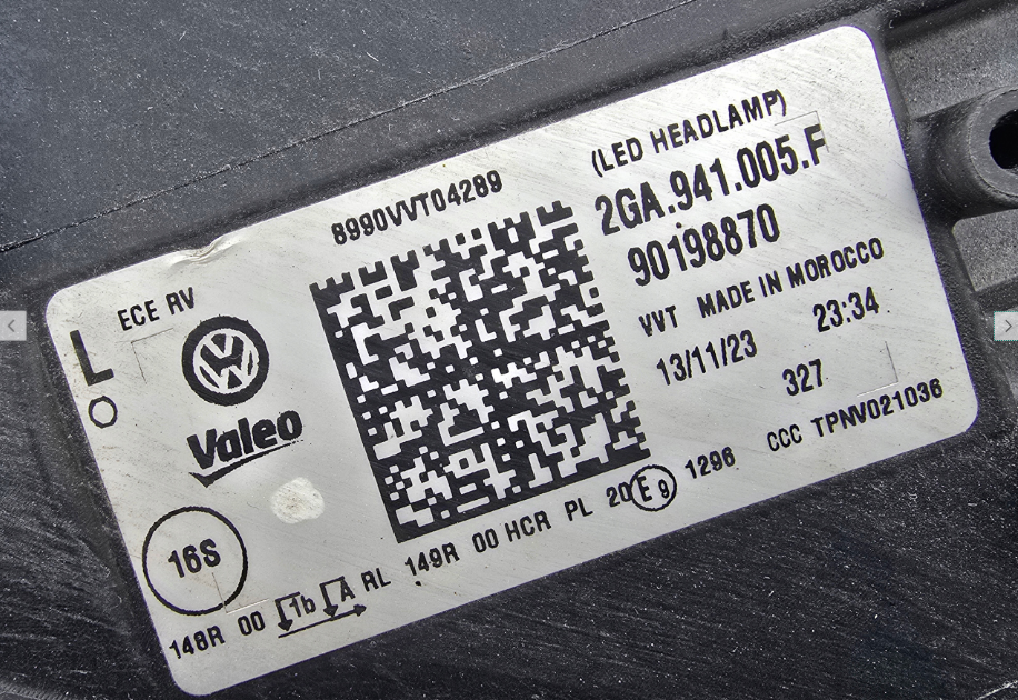 Koplamp Volkswagen T-ROC FACELIFT 2GA FULL LED HEADLAMP KIT 2GA.941.005.F