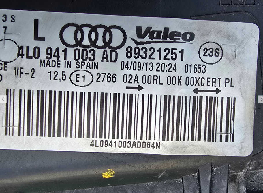 Koplamp AUDI Q7 4L0 FACELIFT BI-XENON TURNING FRONT LAMP 89321251