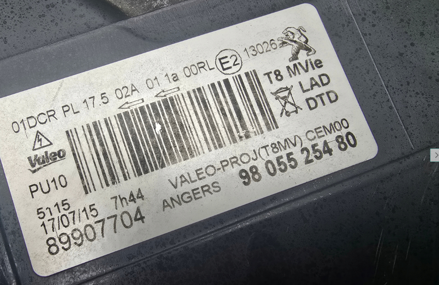 Koplamp PEUGEOT 3008 5008 FACELIFT BI-XENON HEADLAMP KIT 89907704