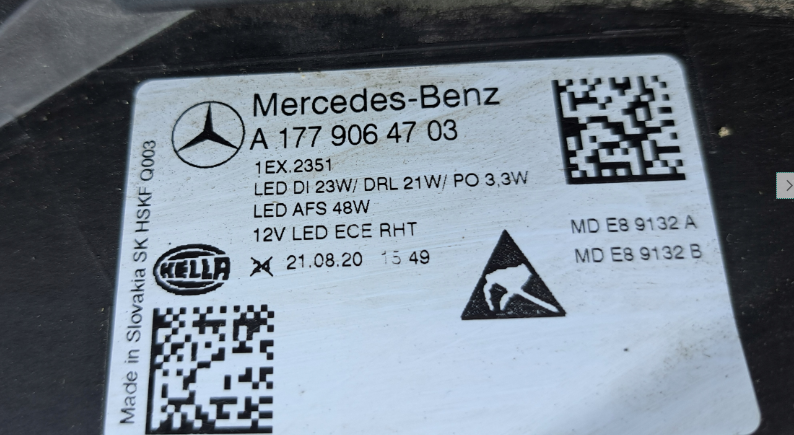 Koplamp MERCEDES A-KLASSE W177 FULL LED HEADLAMP