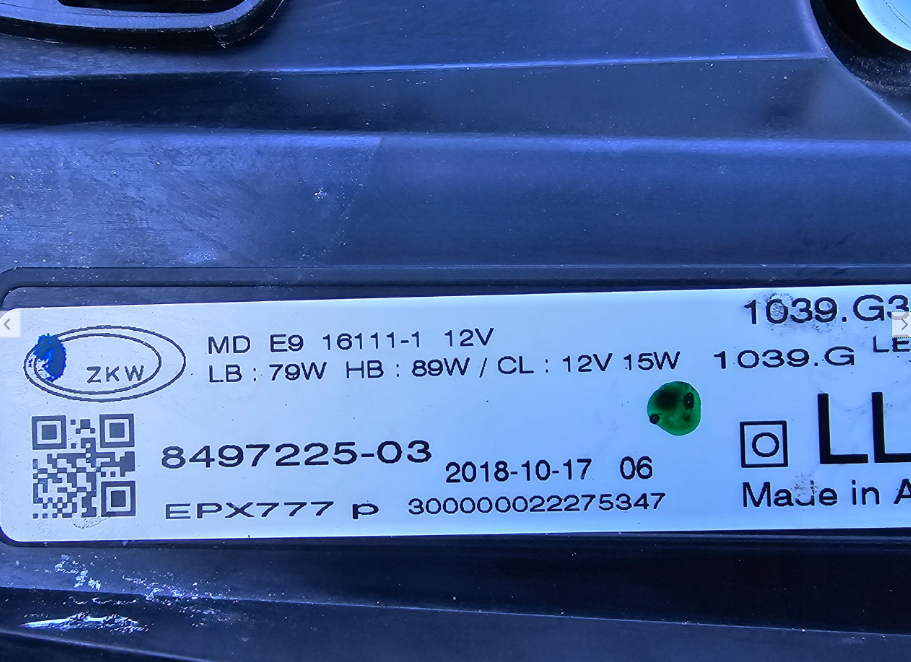 Koplamp BMW 6 VI G32 FULL LED HEADLAMP 8497225-03