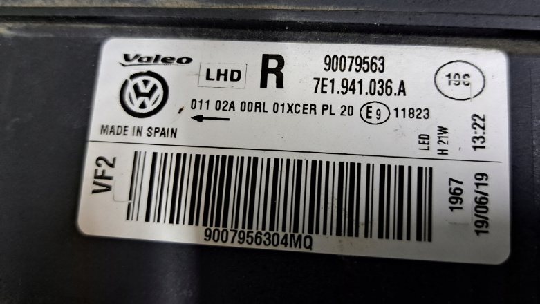 Koplamp Volkswagen T6 7E1 FULL LED FRONT LAMP 7E1.941.036.A