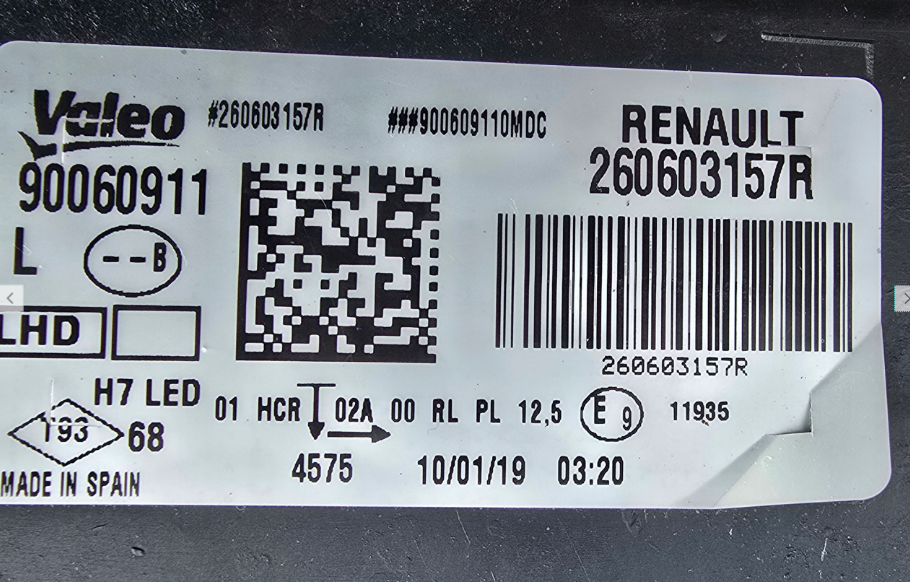 Koplamp RENAULT MEGANE 4 IV LENS+ LED FRONT LAMP