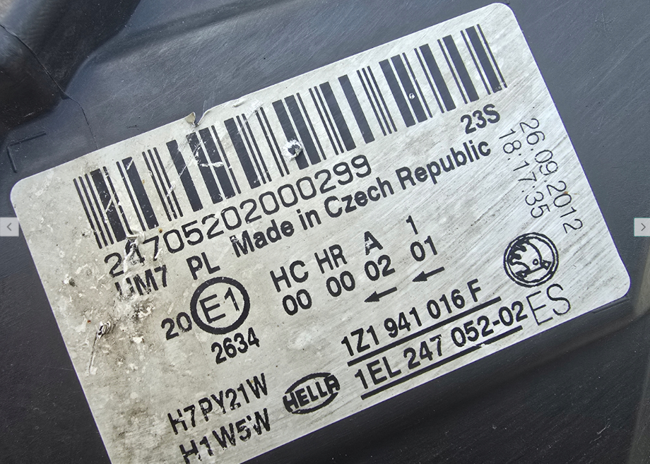 Koplamp SKODA OCTAVIA 2 II FACELIFT FRONT LAMP LENS