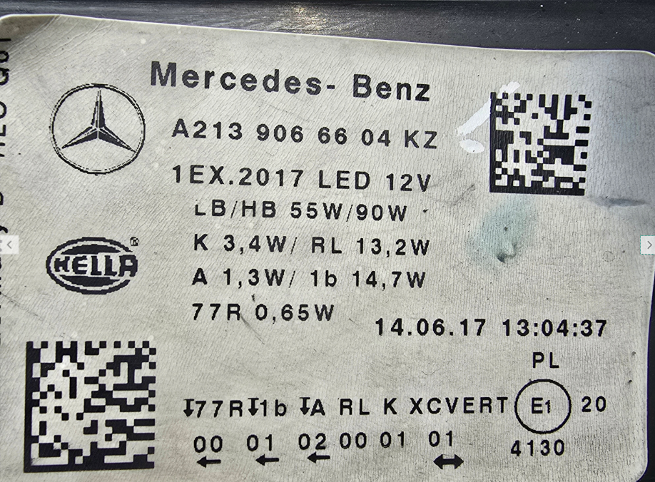 Koplamp MERCEDES E-KLASSE W213 FULL LED HEADLAMP A2139066604KZ