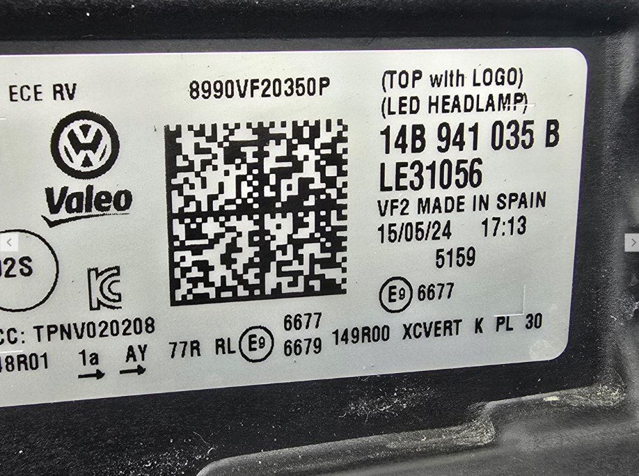 Koplamp Volkswagen ID7 FULL LED HEADLAMP 14B941035B