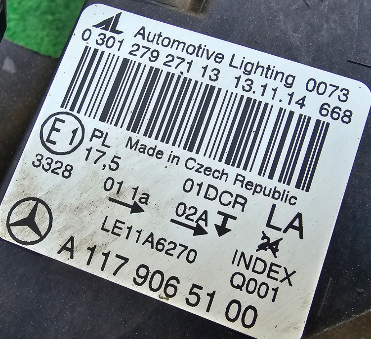 Koplamp MERCEDES CLA W117 BI-XENON HEADLAMP A1179065100
