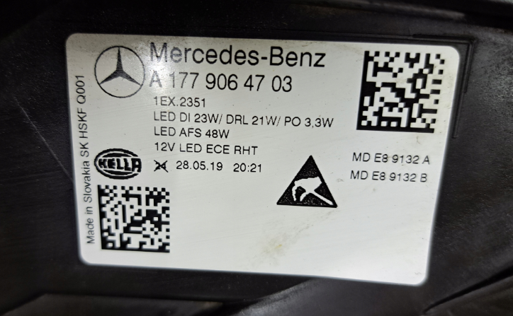 Koplamp MERCEDES A-KLASSE W177 FULL LED HEADLAMP A1779064703
