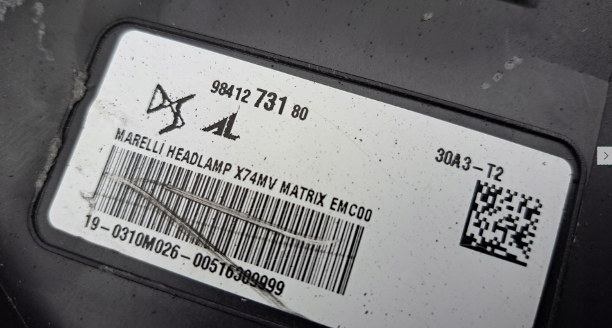 Koplamp CITROEN DS7 FACELIFT FULL LED HEADLAMPS SET 9841272780 9841273180