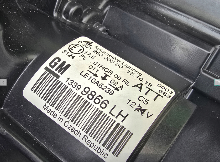 Koplamp OPEL ZAFIRA C HEADLAMP 13399866LH