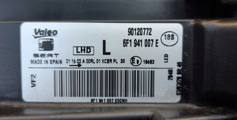 Koplamp SEAT IBIZA 5V 6F1 FULL LED FRONT LAMP