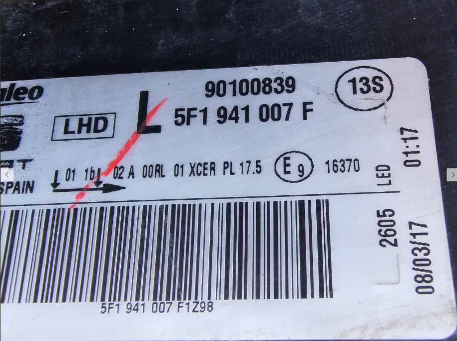 Koplamp SEAT LEON 3 III FACELIFT 5F1 FULL LED FRONT LAMP 5F1941007F