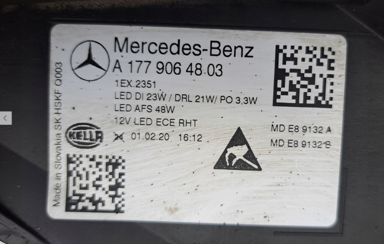 Koplamp MERCEDES A-KLASSE W177 FULL LED HEADLAMP