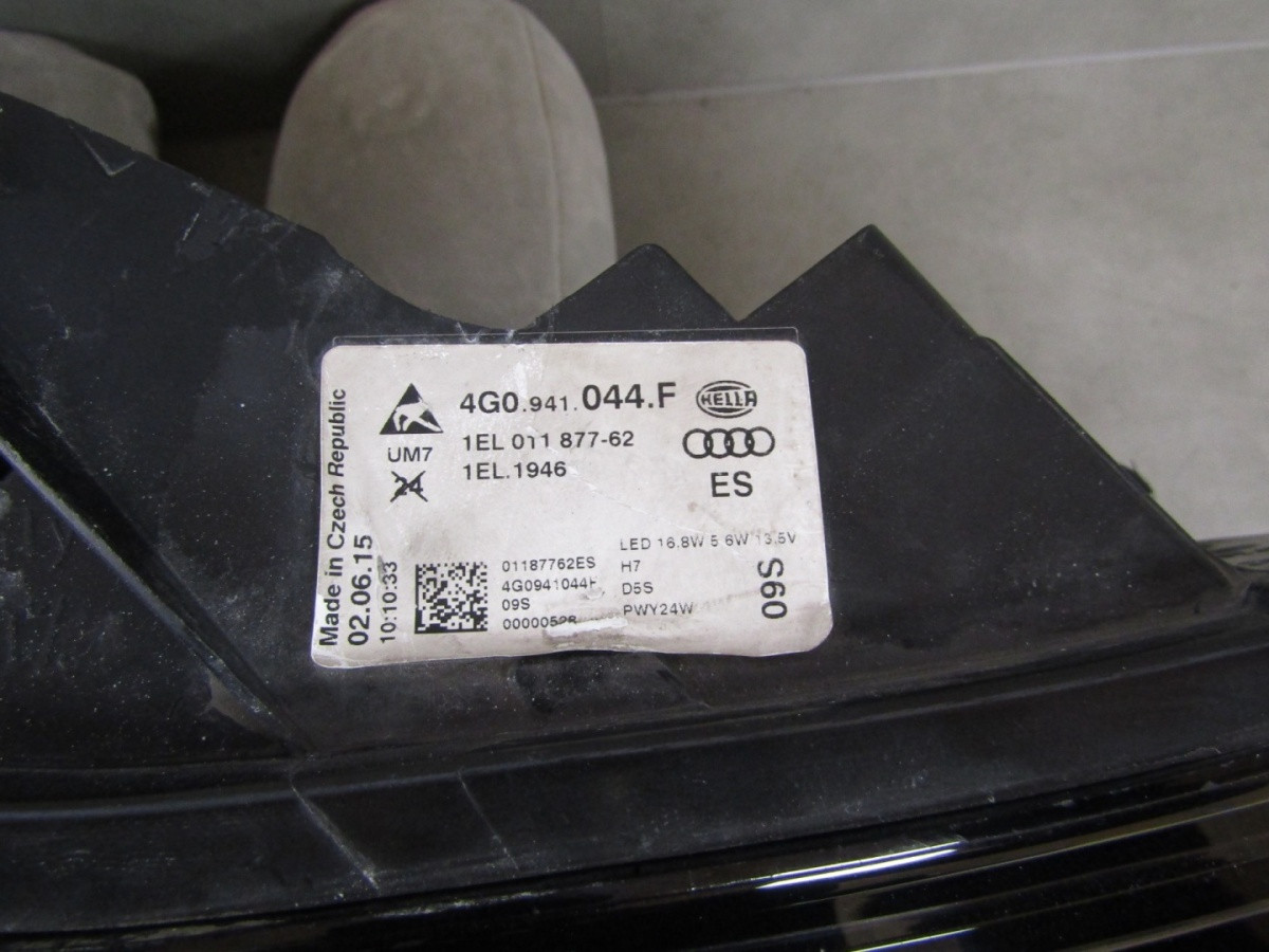 Koplamp Audi A6 C7 Facelift Xenon Niet-draaiend 14-18 RH 4G0941044F S1882/K5/2D