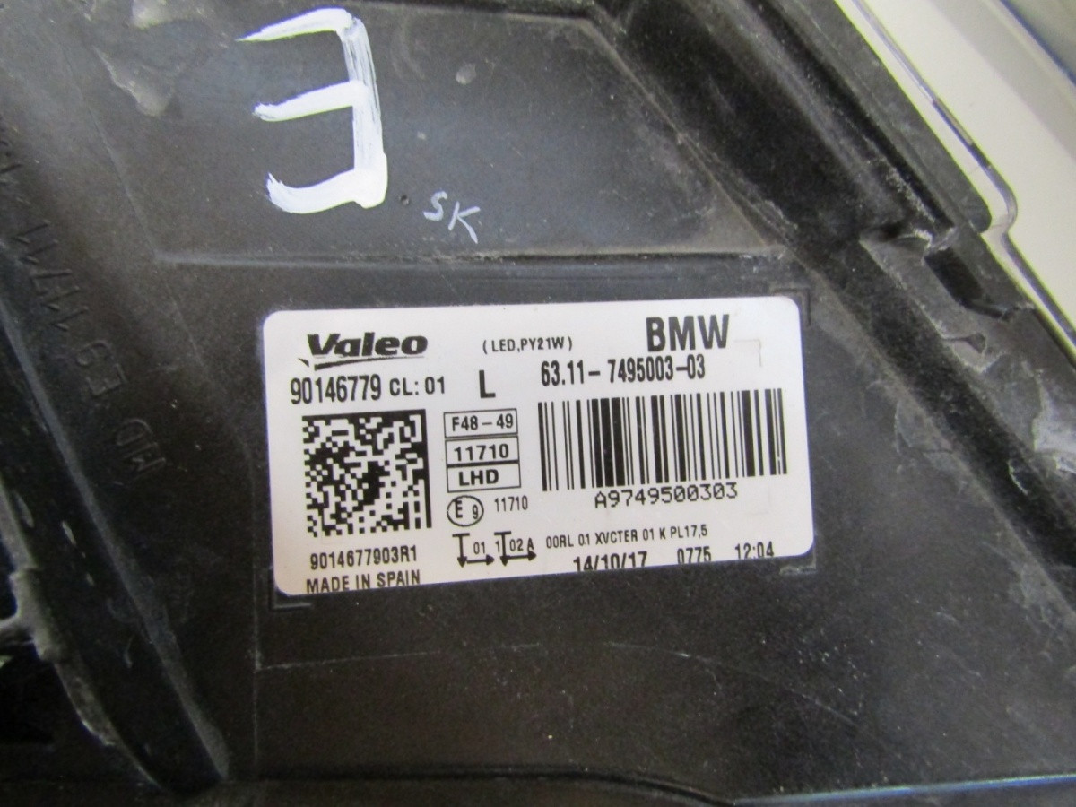 KOPLAMP BMW X1 F48 LED 15-19 LH LINKS 7495003 S1917/K3/10G