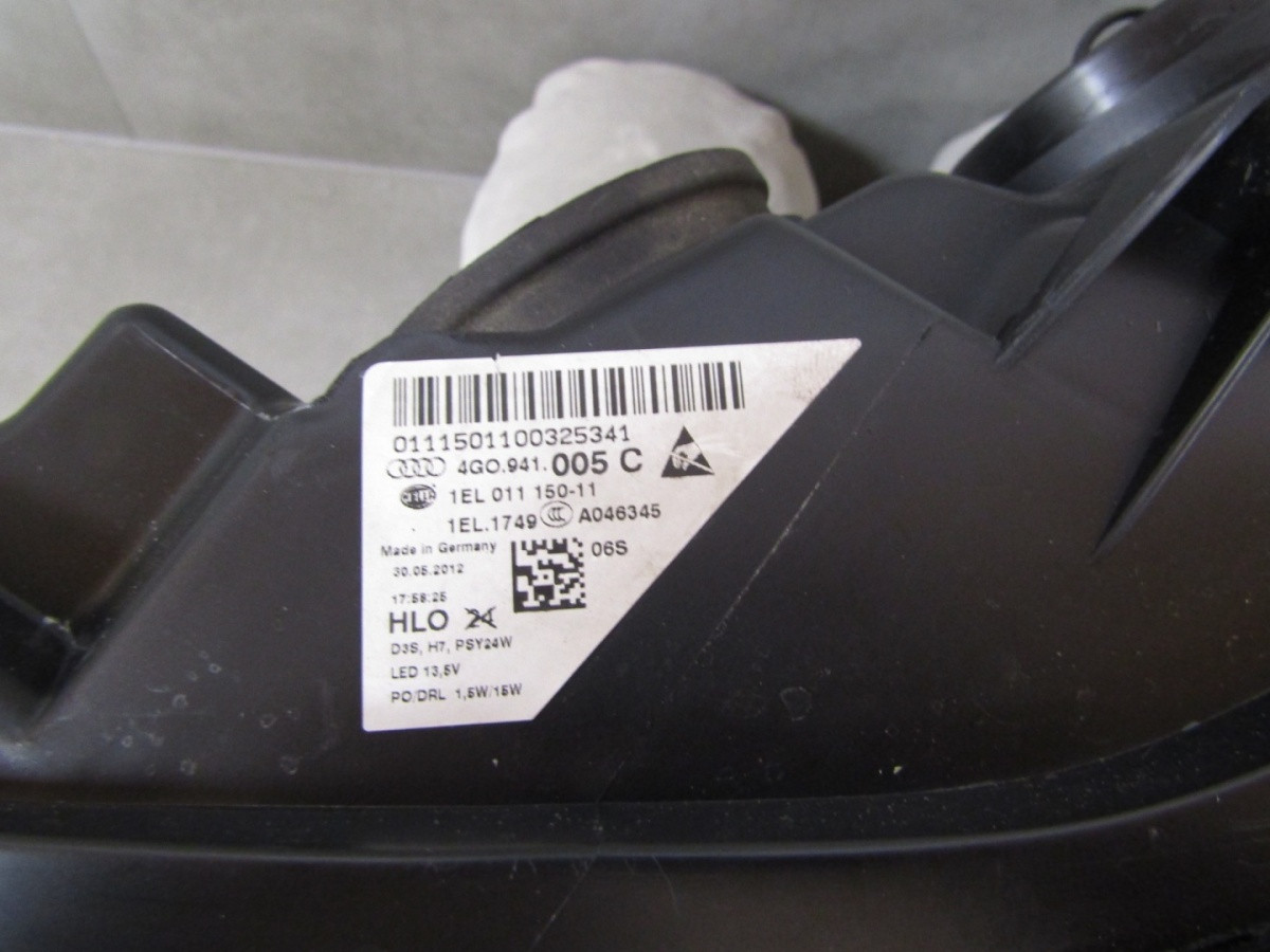 KOPLAMP AUDI A6 C7 NIET-DRIVEREND XENON 11-14 LH LINKS 4G0941005C S1878/K5/16D