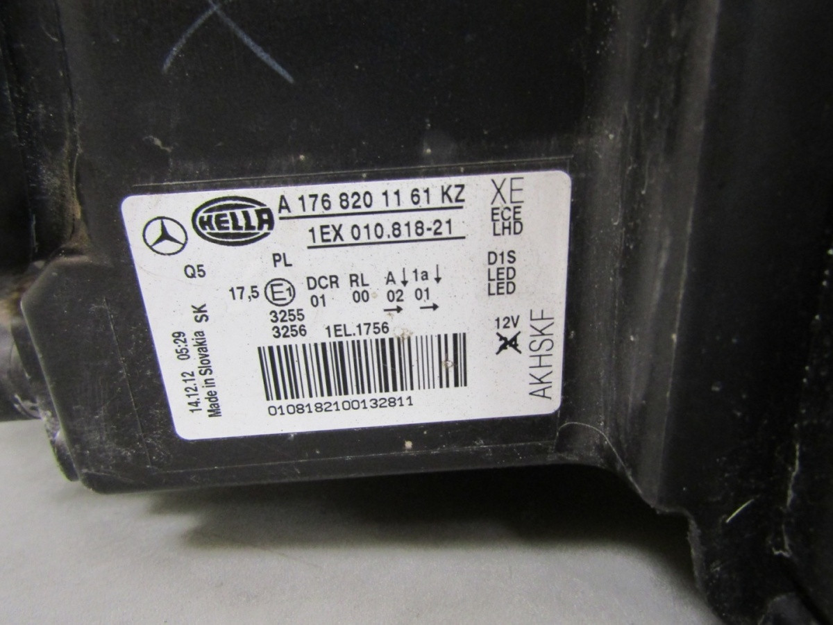 Koplamp Mercedes A-klasse W176 Niet-draaiend, Xenon 12-15 Links A1768201161 S1865/F206