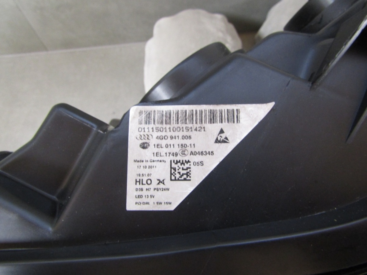 KOPLAMP AUDI A6 C7 NIET-DRIVEREND XENON 11-14 LH LINKS 4G0941005 S1884/K5/14C