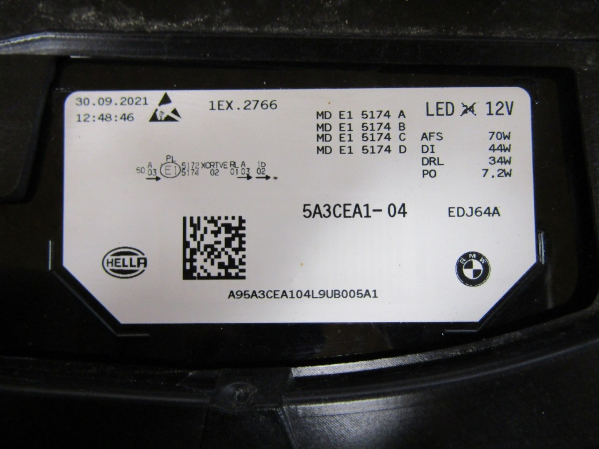Koplamp BMW IX I20 LASER 21- LH Links 5A3CEA1 Q1705/K5 15B